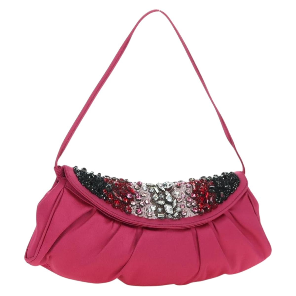 CELINE Shoulder Bag Nylon Purple Auth 104285V