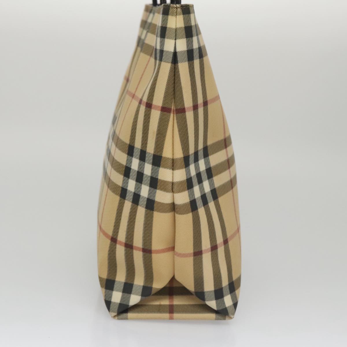 BURBERRY Nova Check Tote Bag PVC Beige Auth 104293