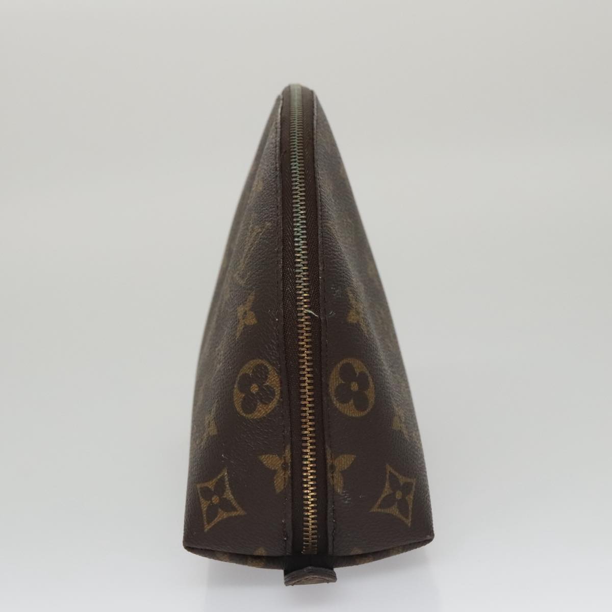 LOUIS VUITTON Monogram Trousse Demi Ronde Cosmetic Pouch M47520 LV Auth 104341