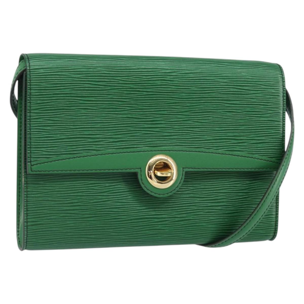 LOUIS VUITTON Epi Pochette Arche Shoulder Bag Green M52574 LV Auth 104383