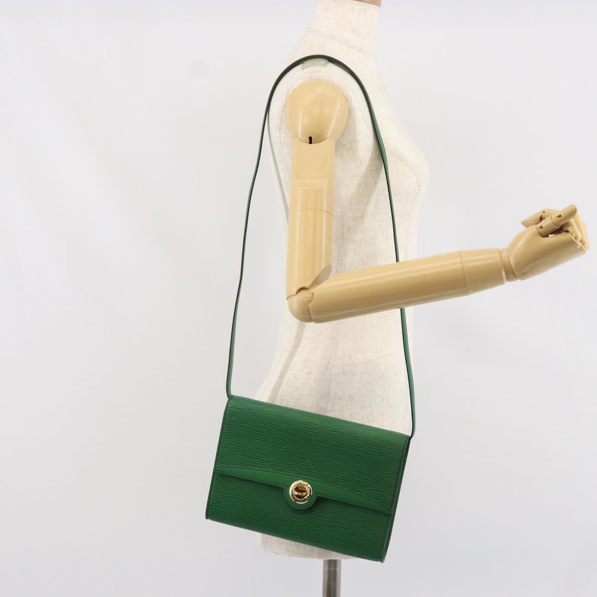 LOUIS VUITTON Epi Pochette Arche Shoulder Bag Green M52574 LV Auth 104383