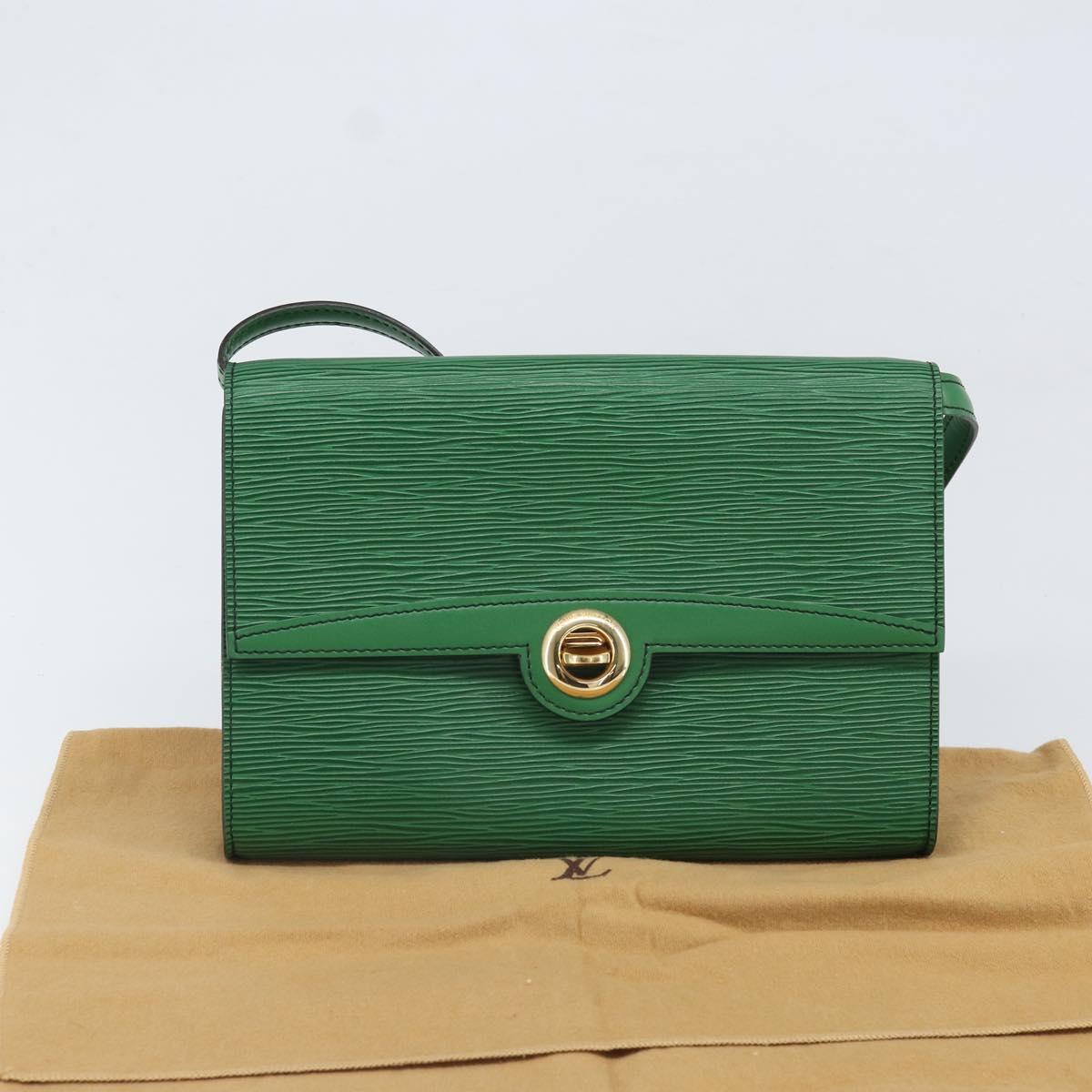 LOUIS VUITTON Epi Pochette Arche Shoulder Bag Green M52574 LV Auth 104383