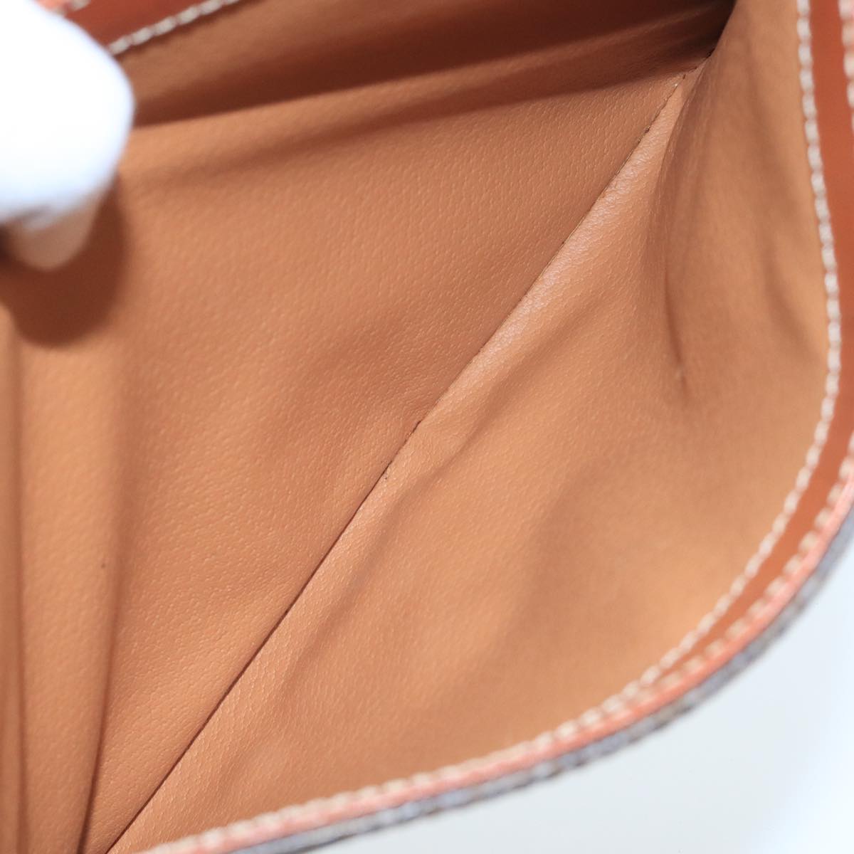 CELINE Macadam Canvas Shoulder Bag PVC Leather Brown Gold Auth 104384