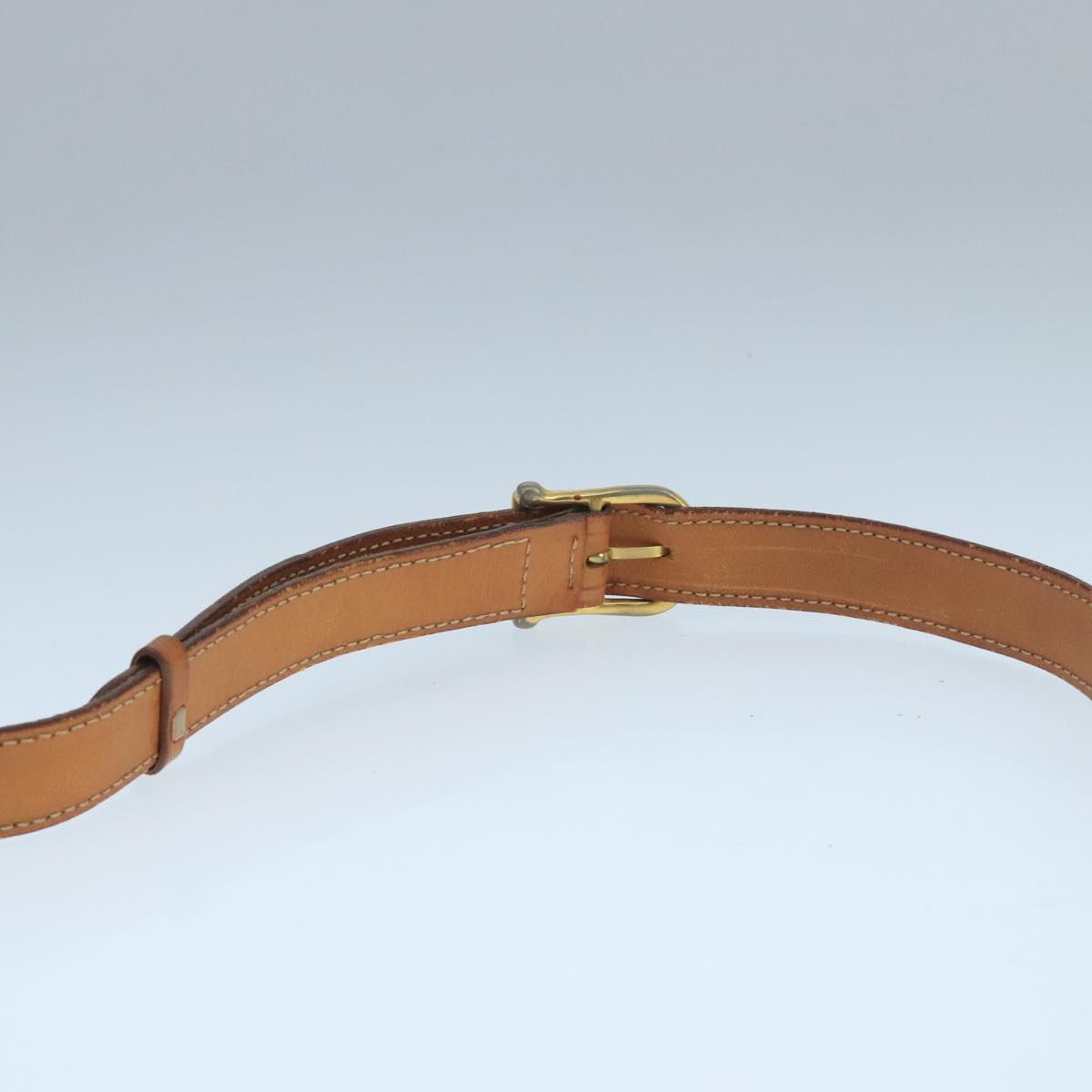 CELINE Macadam Canvas Shoulder Bag PVC Leather Brown Gold Auth 104384