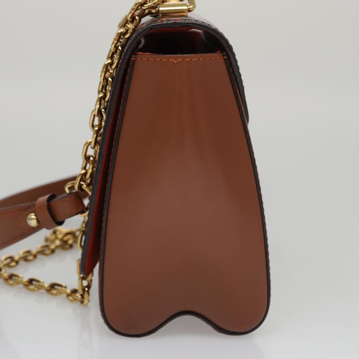 LOUIS VUITTON Catgram Sack Twist MM Shoulder Bag Marron M44408 LV Auth 104424SA
