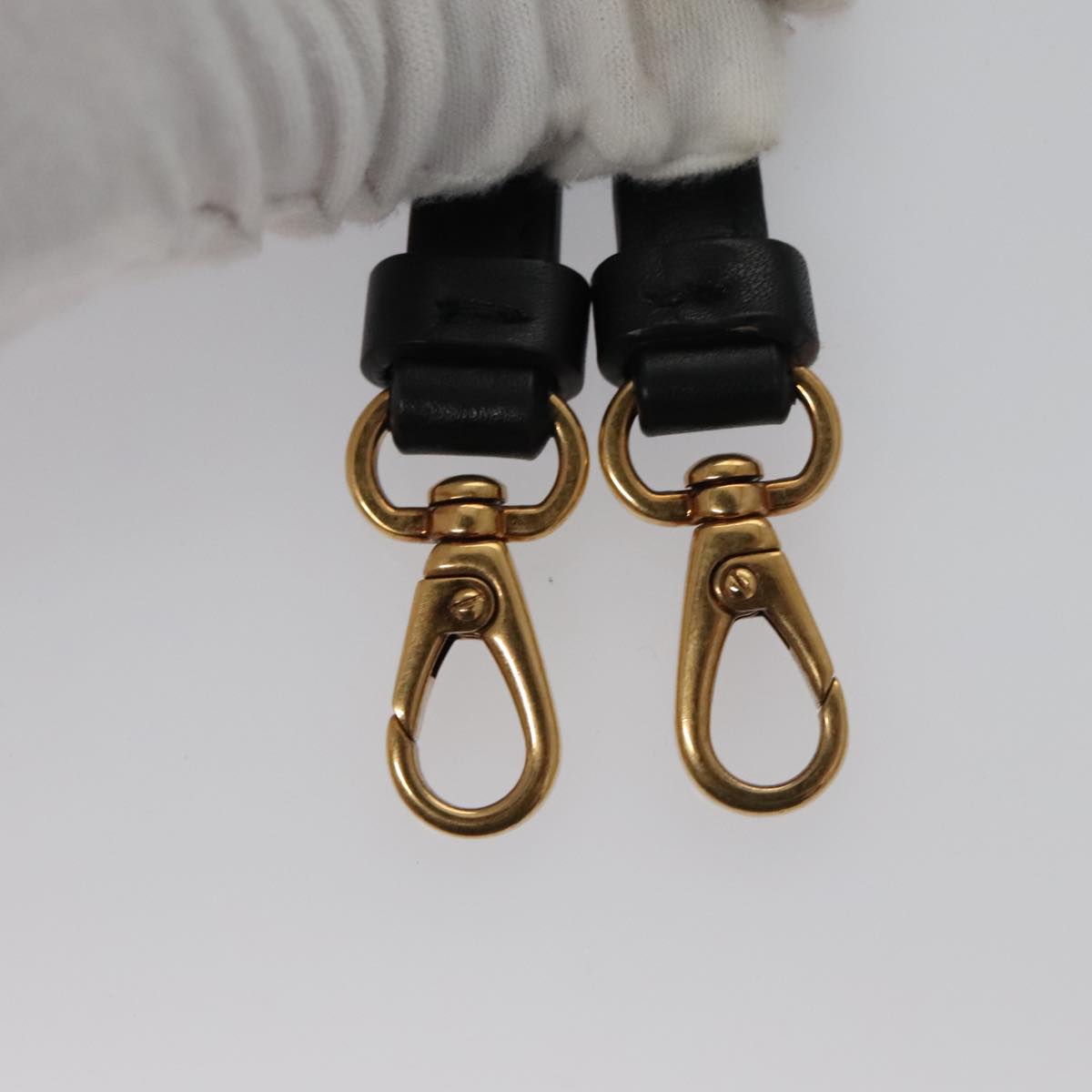 Salvatore Ferragamo Gancini Bag Canvas Leather 2way White Black Auth 104438V
