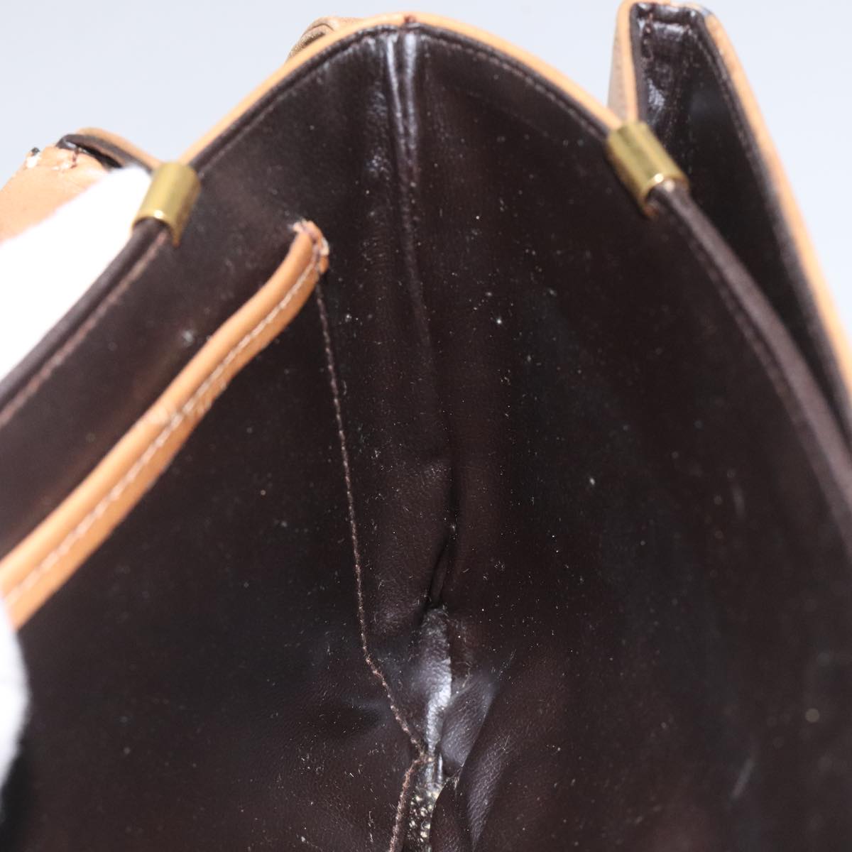 CELINE C Sulky Shoulder Bag PVC Beige Auth 104458