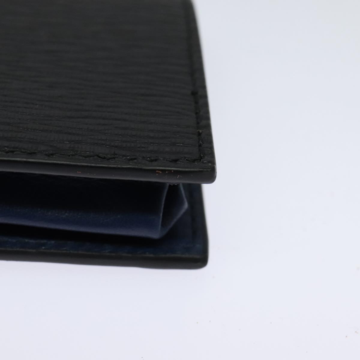 Salvatore Ferragamo Gancini Coin Purse Leather Black Auth 104463V