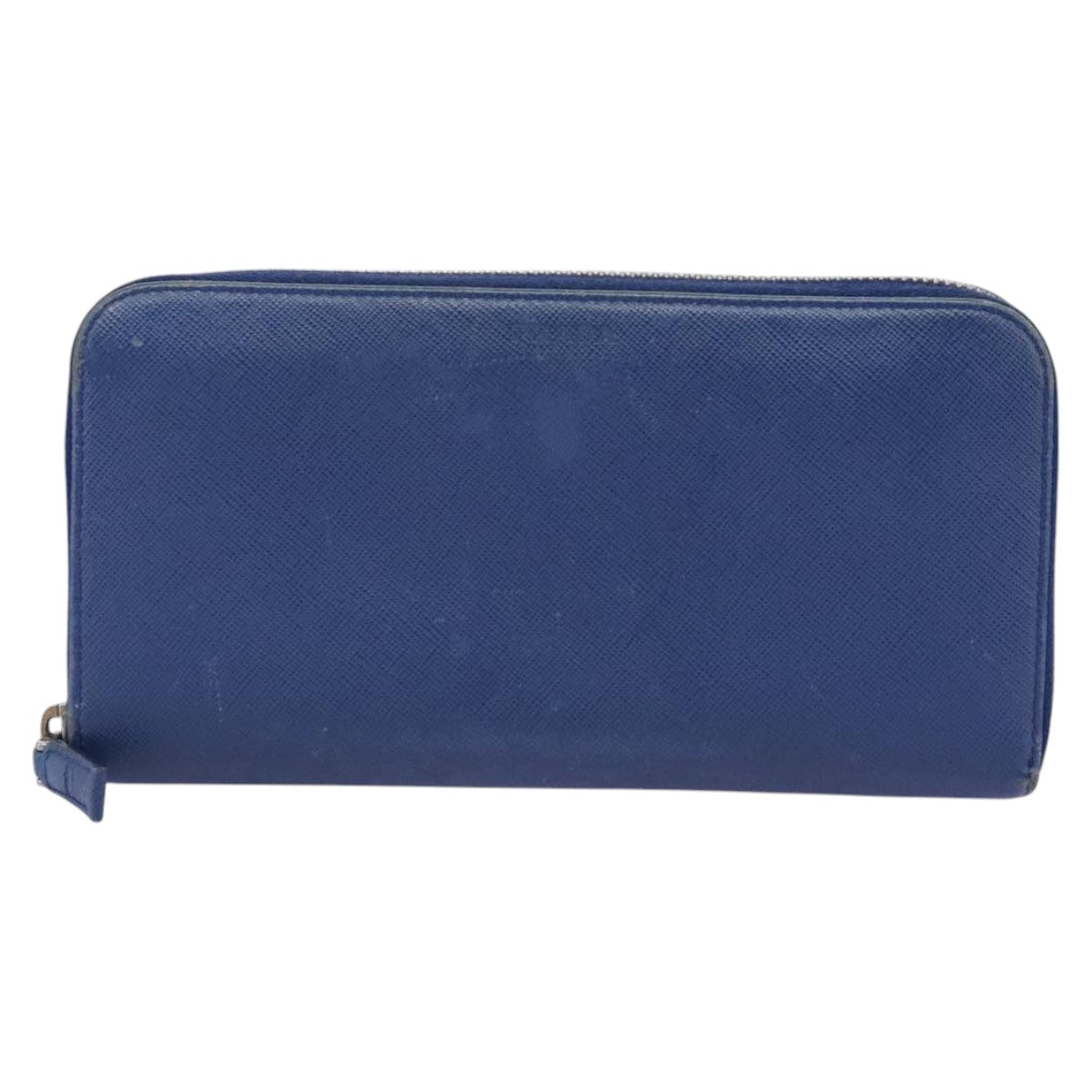 PRADA Long Wallet Leather Blue Auth 104465