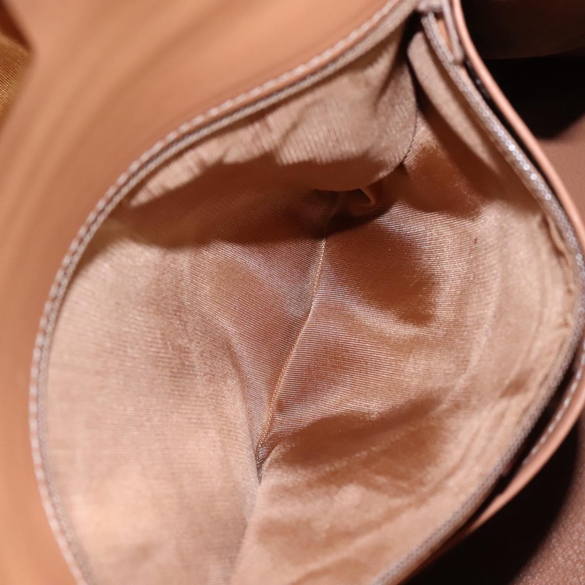 CELINE Macadam Canvas Hand Bag PVC Leather 2way Brown Gold Auth 104480V