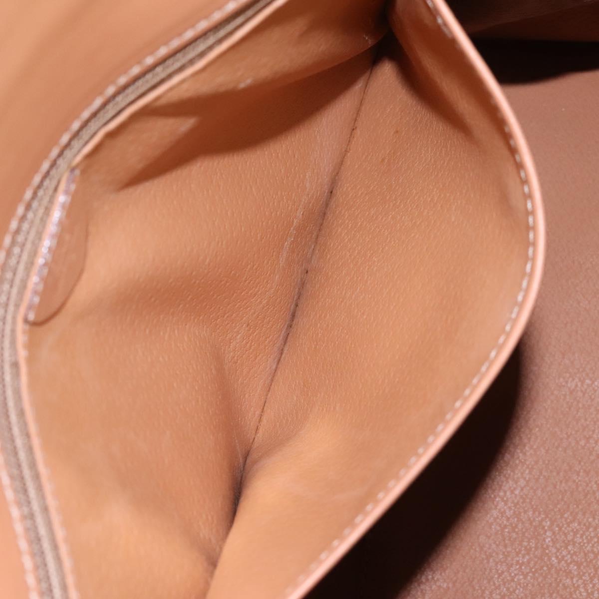 CELINE Macadam Canvas Hand Bag PVC Leather 2way Brown Gold Auth 104480V