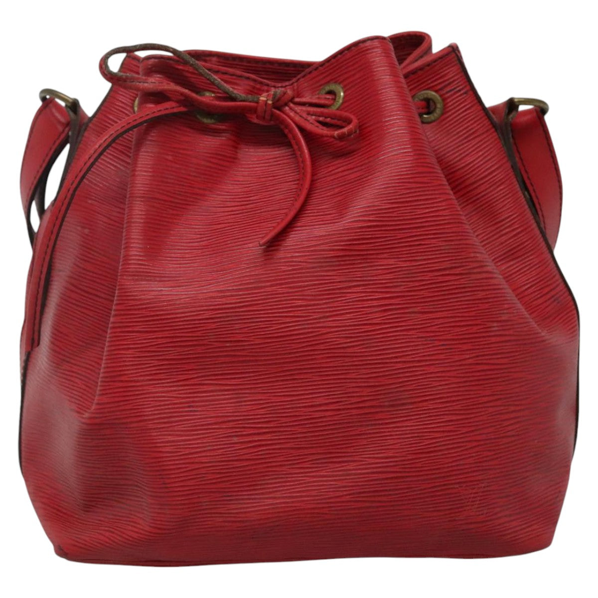 LOUIS VUITTON Epi Petit Noe Shoulder Bag Red M44107 LV Auth 104481