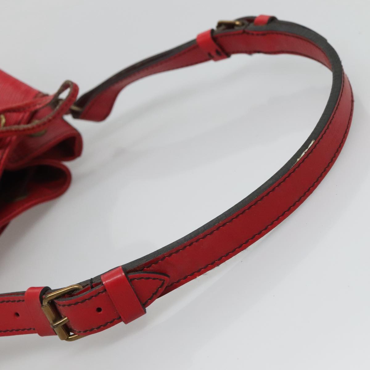 LOUIS VUITTON Epi Petit Noe Shoulder Bag Red M44107 LV Auth 104481