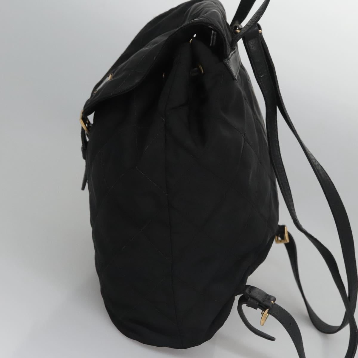 PRADA Backpack Nylon Black Auth 104486