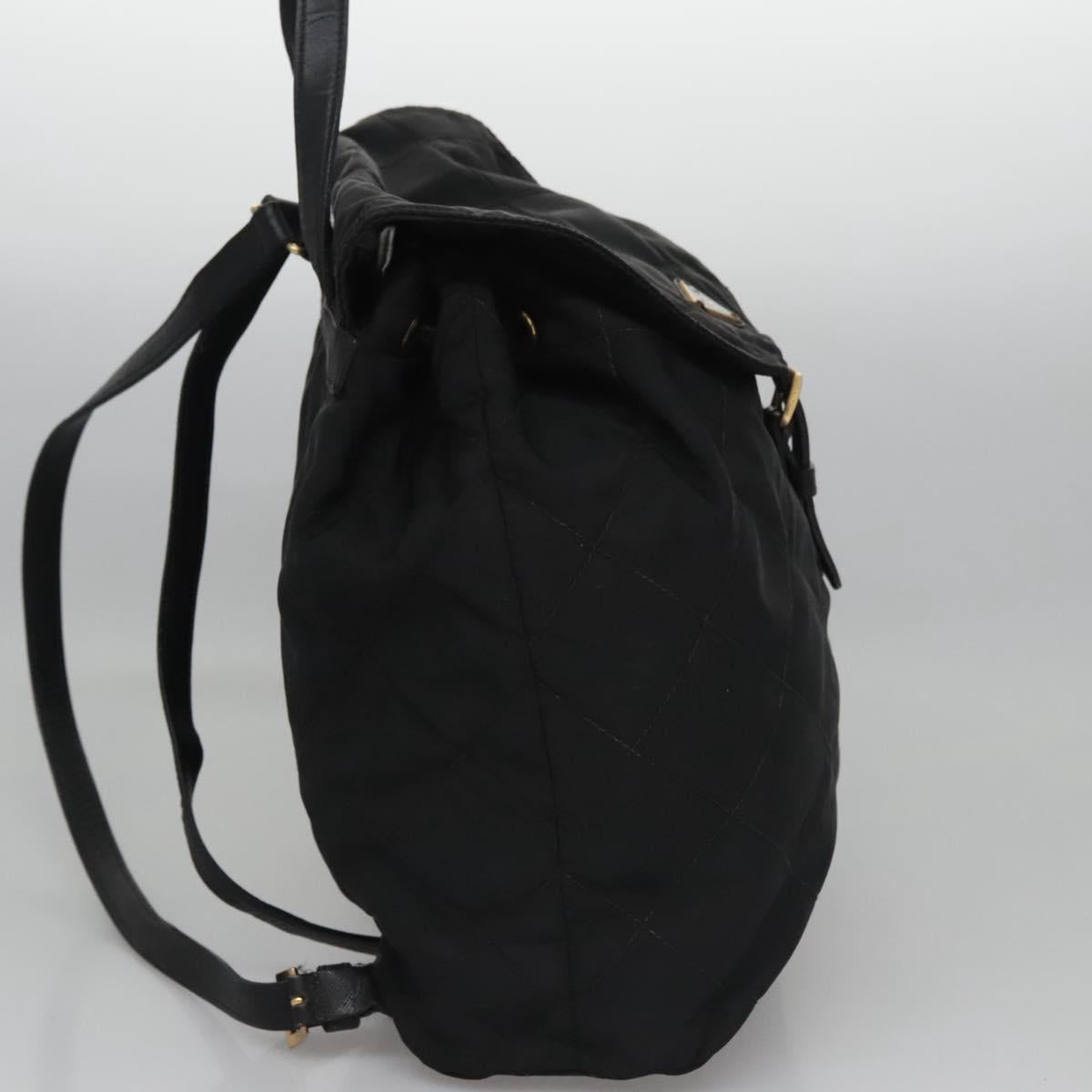 PRADA Backpack Nylon Black Auth 104486