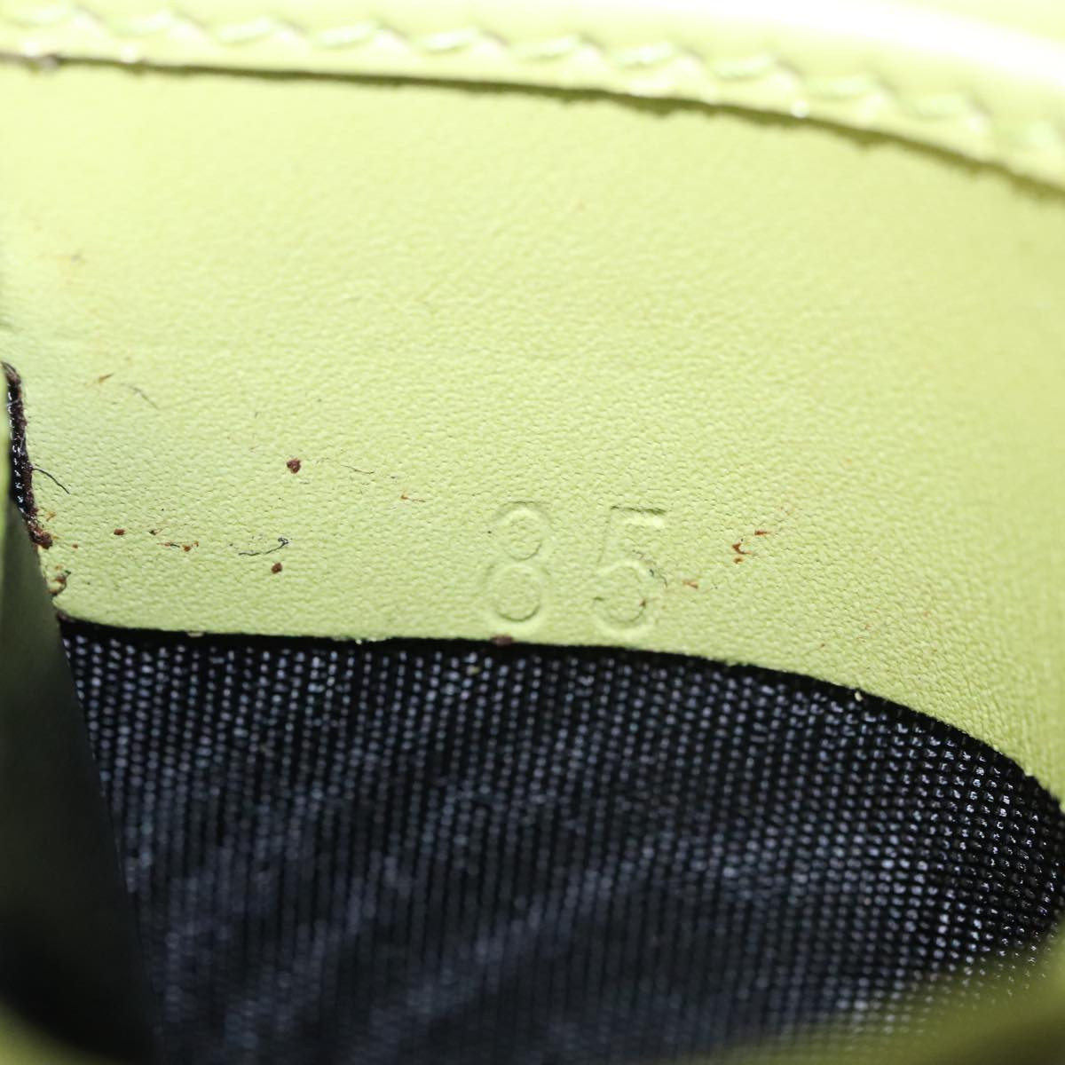 PRADA Wallet Leather Green Gold Auth 104498