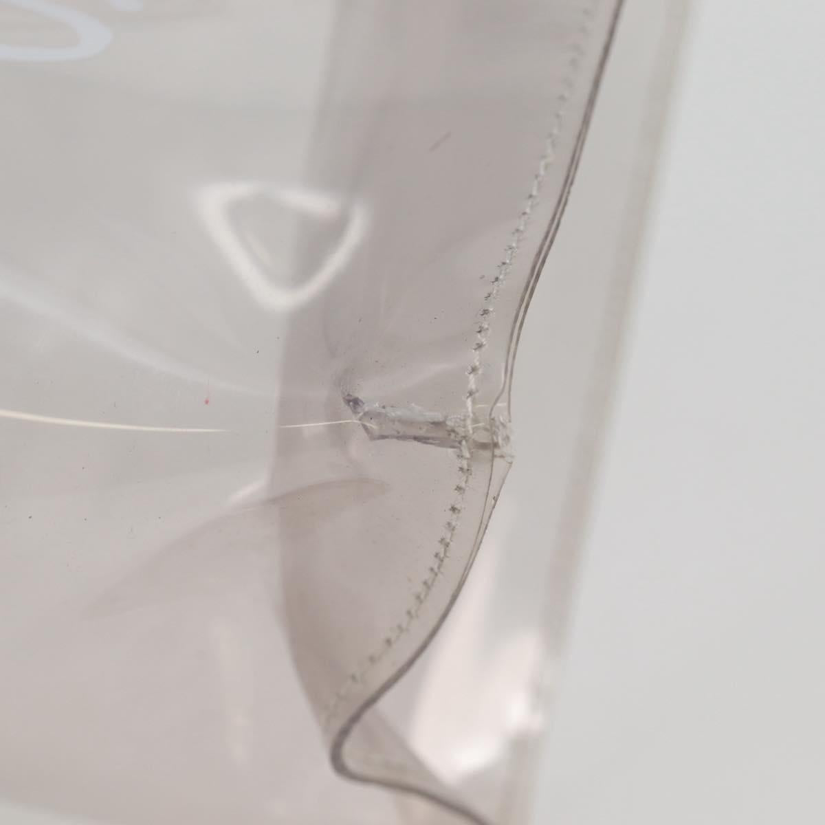 HERMES Vinyl Kelly Hand Bag Vinyl Clear Gold Auth 104506