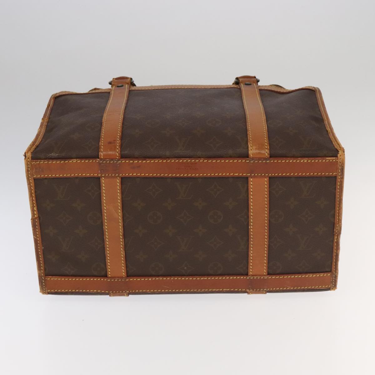 LOUIS VUITTON Monogram Sac Shan 40 Pet Carry Vintage M42024 LV Auth 104562