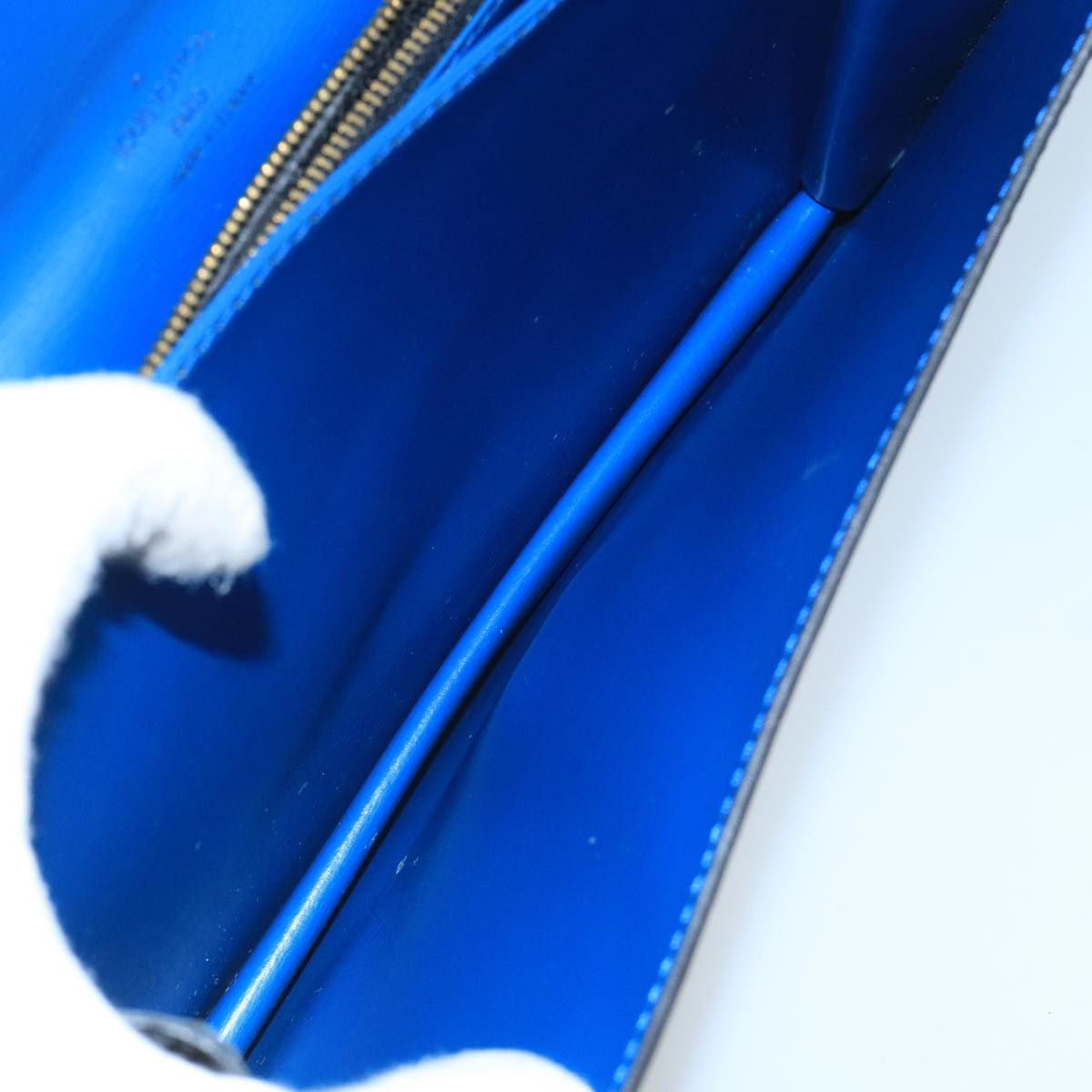 LOUIS VUITTON Epi Bicolor Free Run Shoulder Bag Black Blue M52415 LV Auth 104568