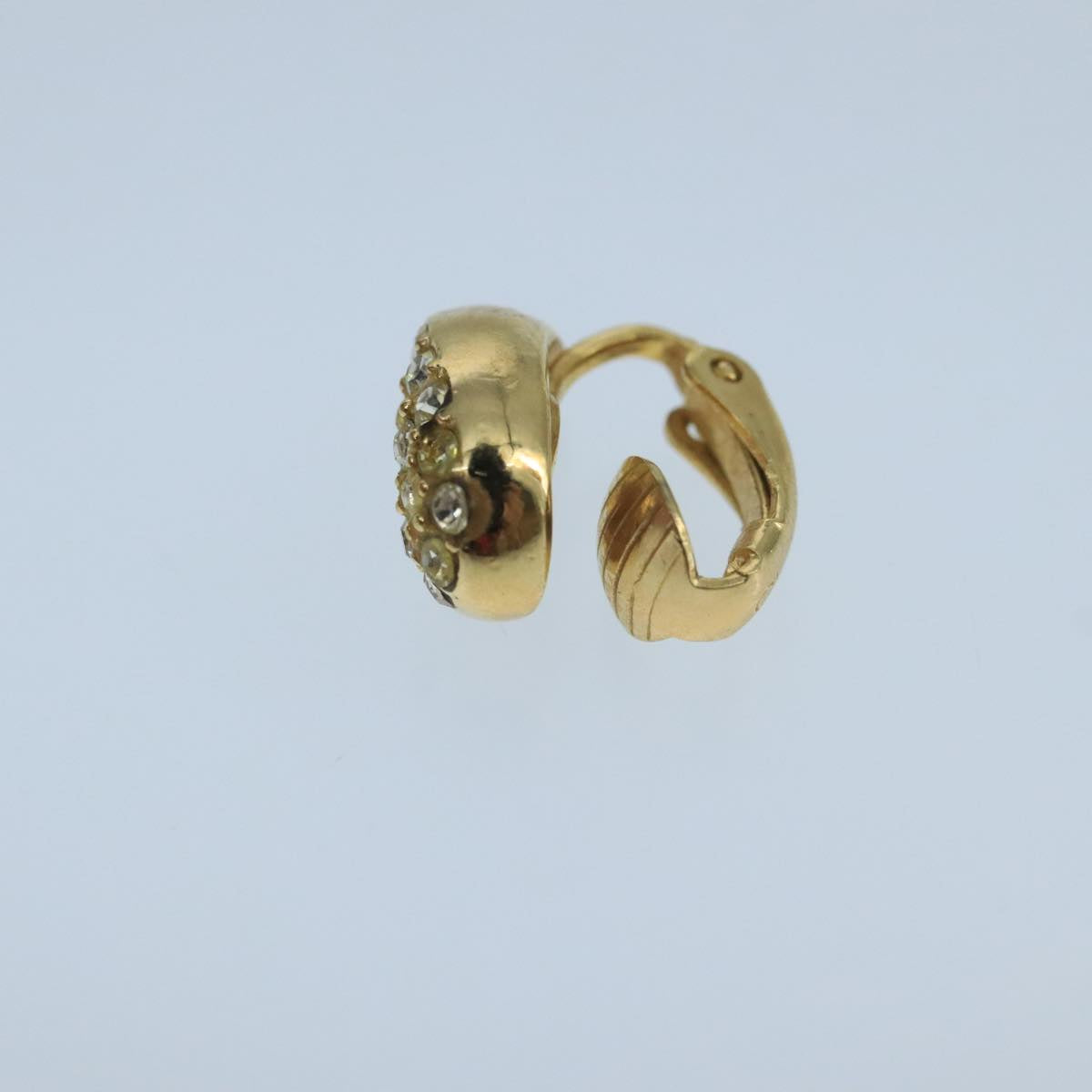 Christian Dior Earring metal Gold Tone Auth 104682