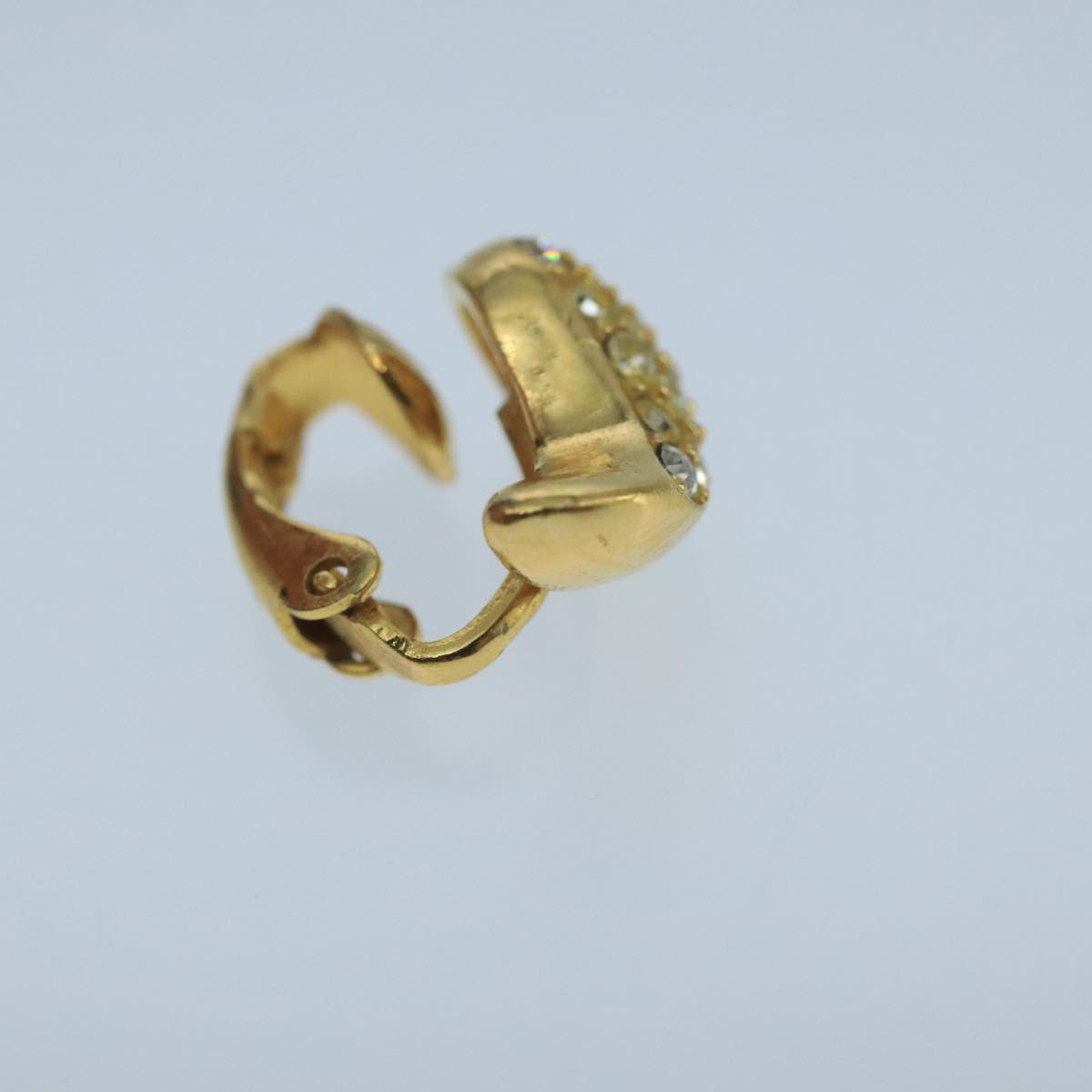 Christian Dior Earring metal Gold Tone Auth 104682