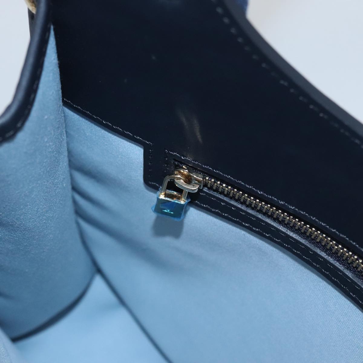 LOUIS VUITTON Monogram Mini Sac Catherine Hand Bag Blue M92325 LV Auth 104746AV