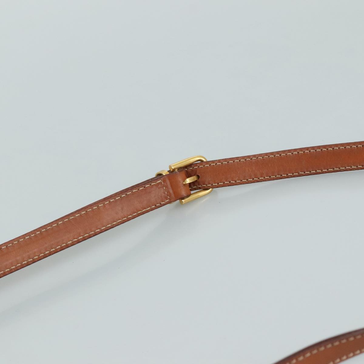 CELINE Macadam Canvas Shoulder Bag PVC Leather Brown Auth 104853