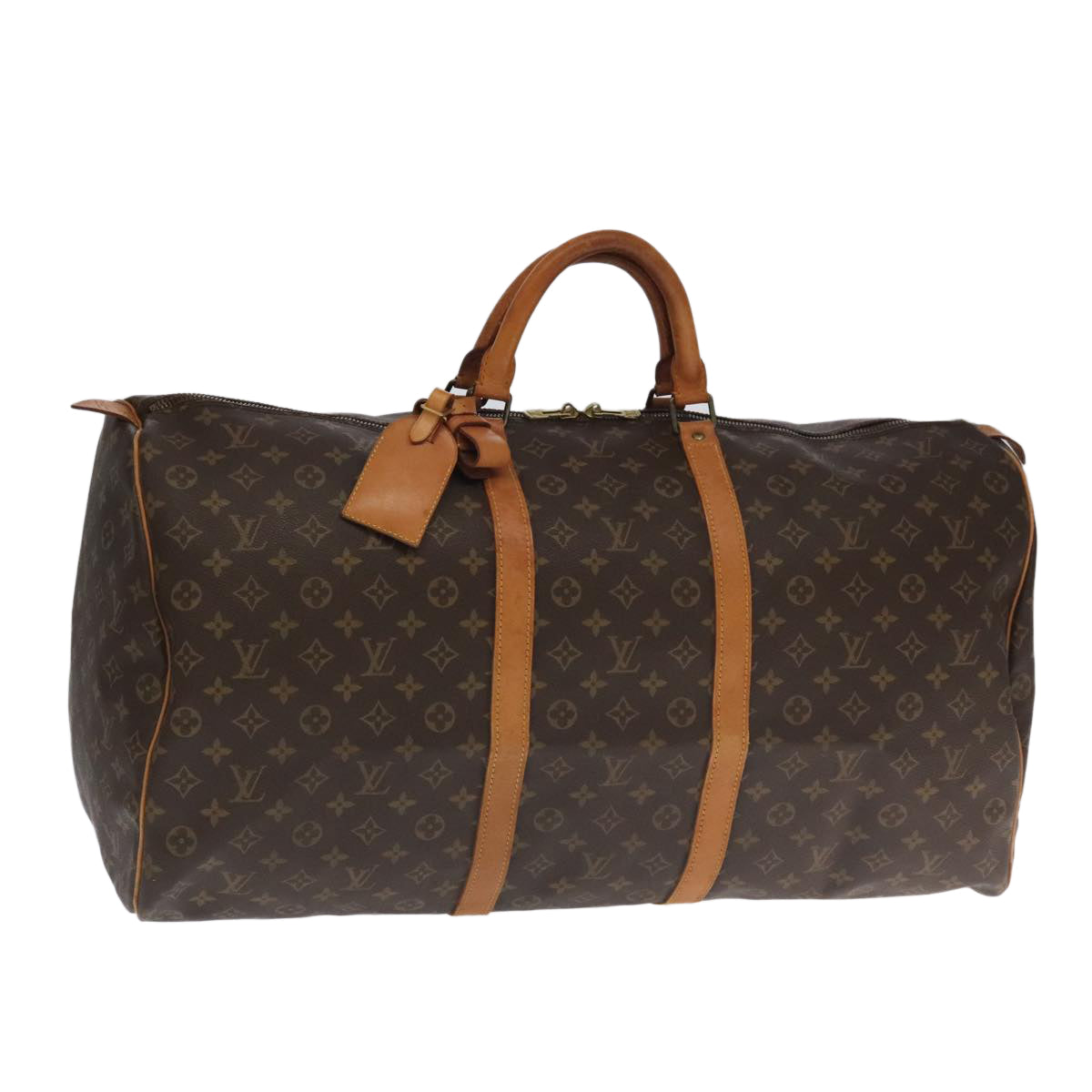 LOUIS VUITTON Monogram Keepall 60 Boston Bag M41422 LV Auth 104918