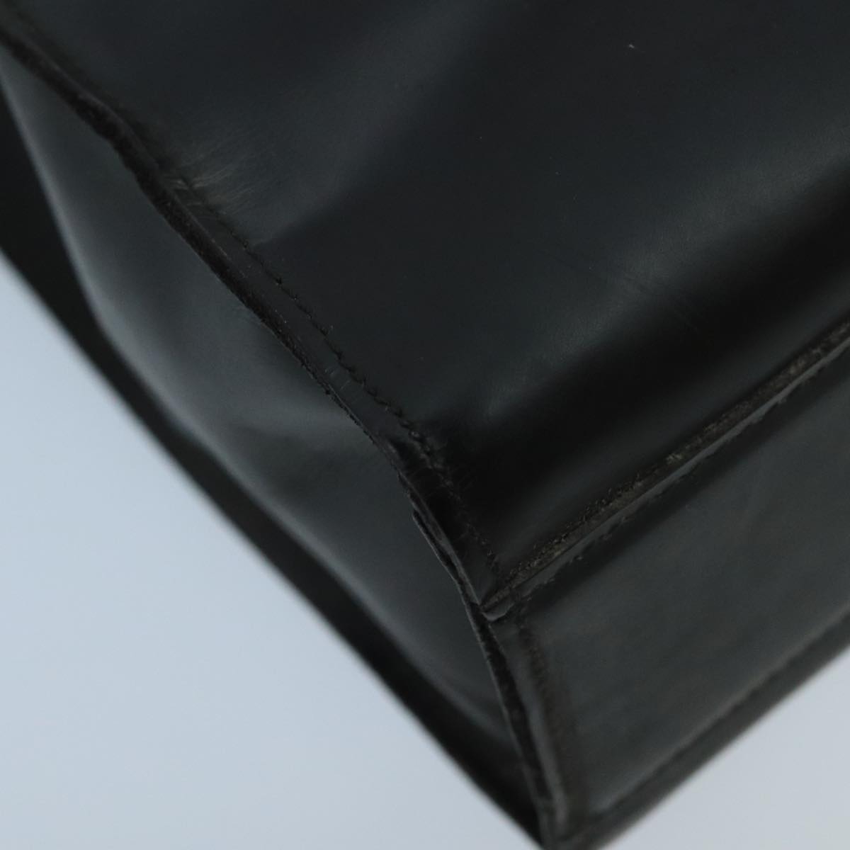 CHANEL Hand Bag Leather Black CC Auth 105085