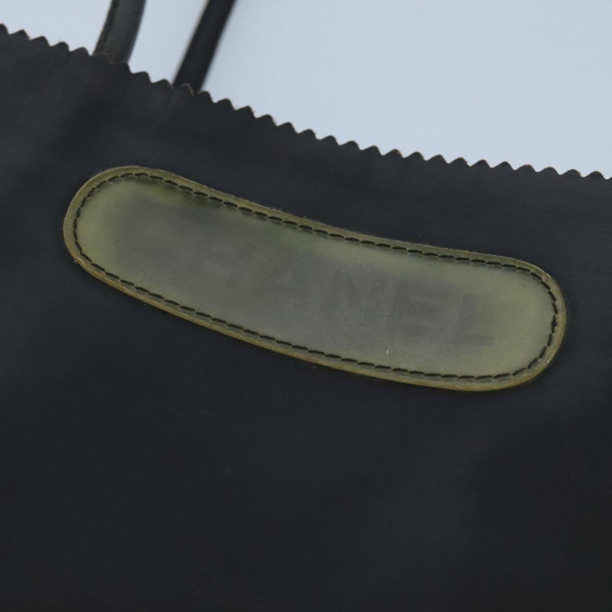 CHANEL Hand Bag Leather Black CC Auth 105085
