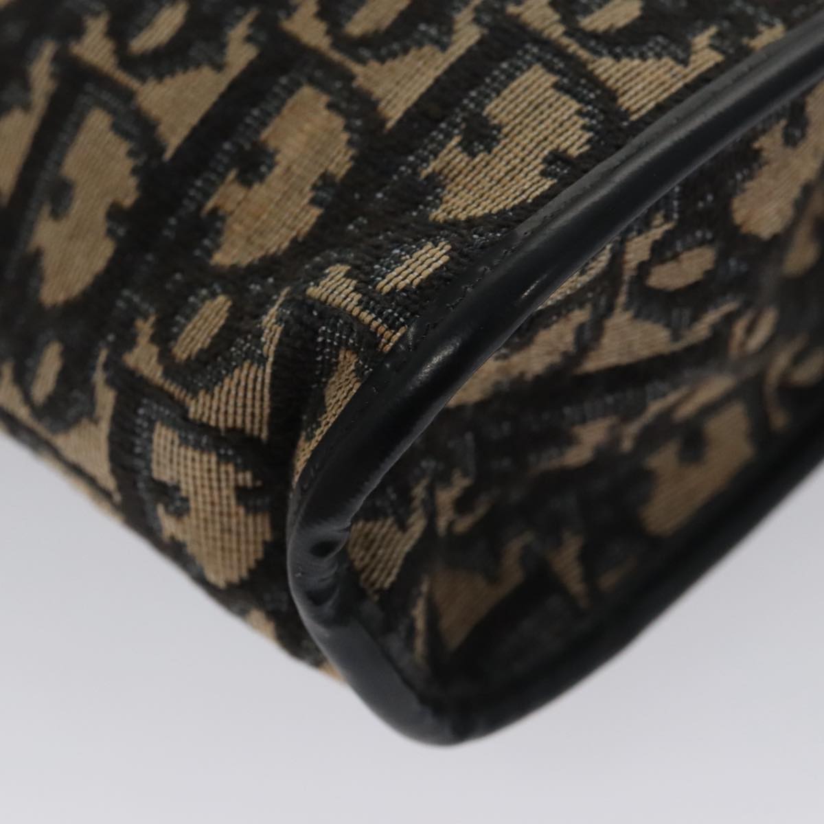 Christian Dior Trotter Canvas Shoulder Bag Navy Auth 105089