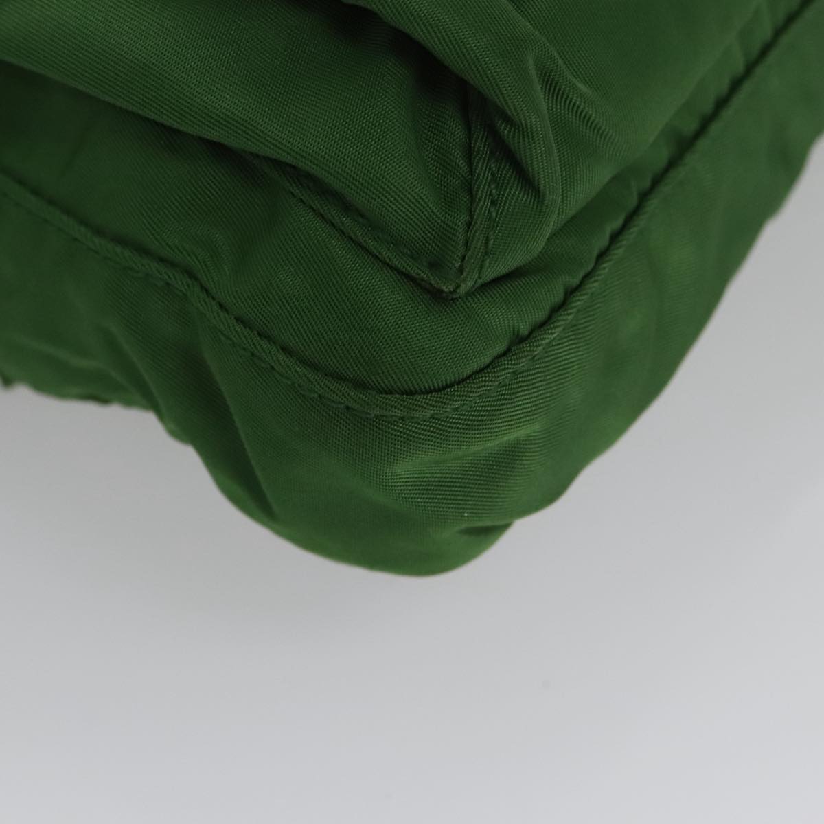 PRADA Waist Bag Nylon Green Silver Auth 105286V