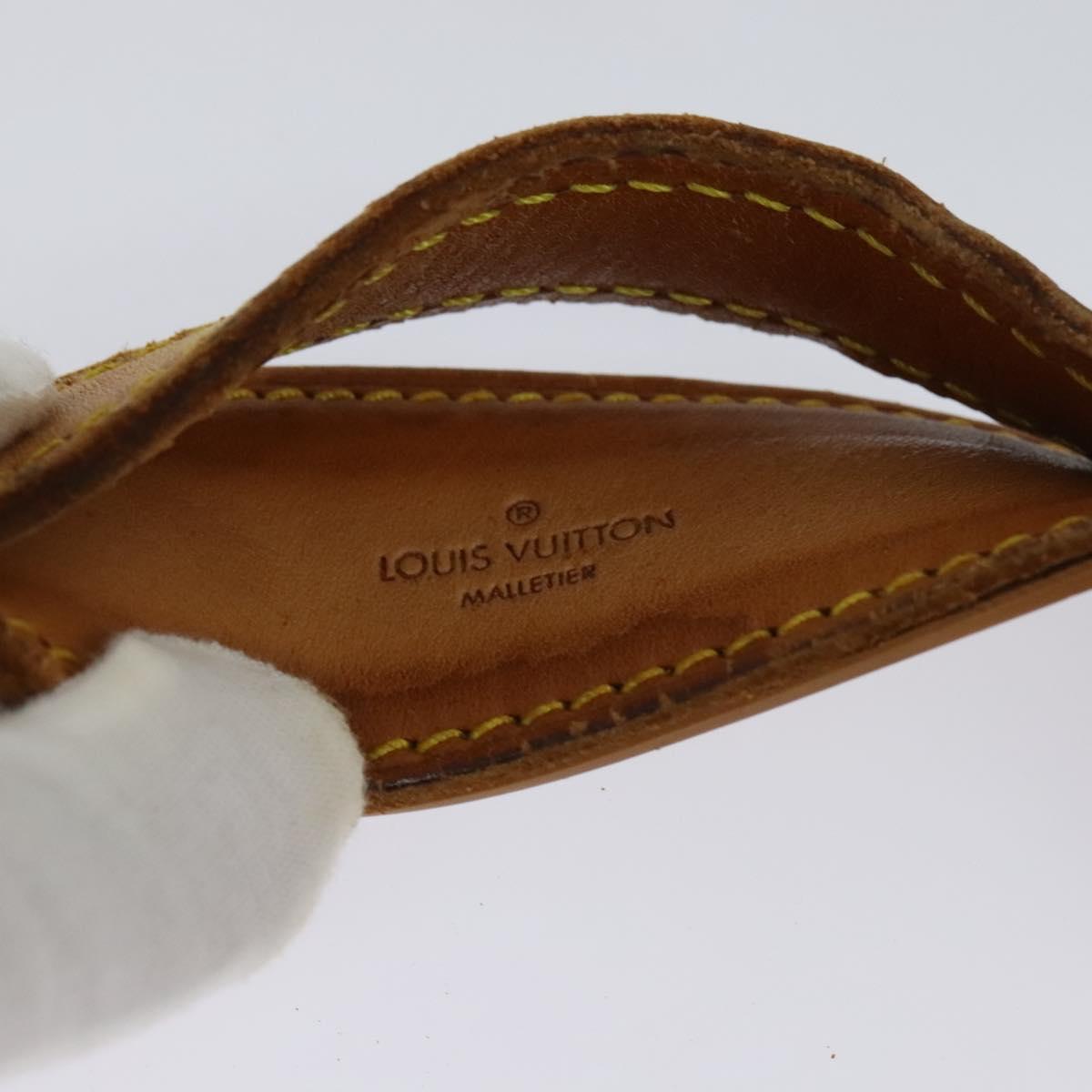 LOUIS VUITTON Adjustable Shoulder Strap Leather 32.7""-39.8"" Beige Auth 105378