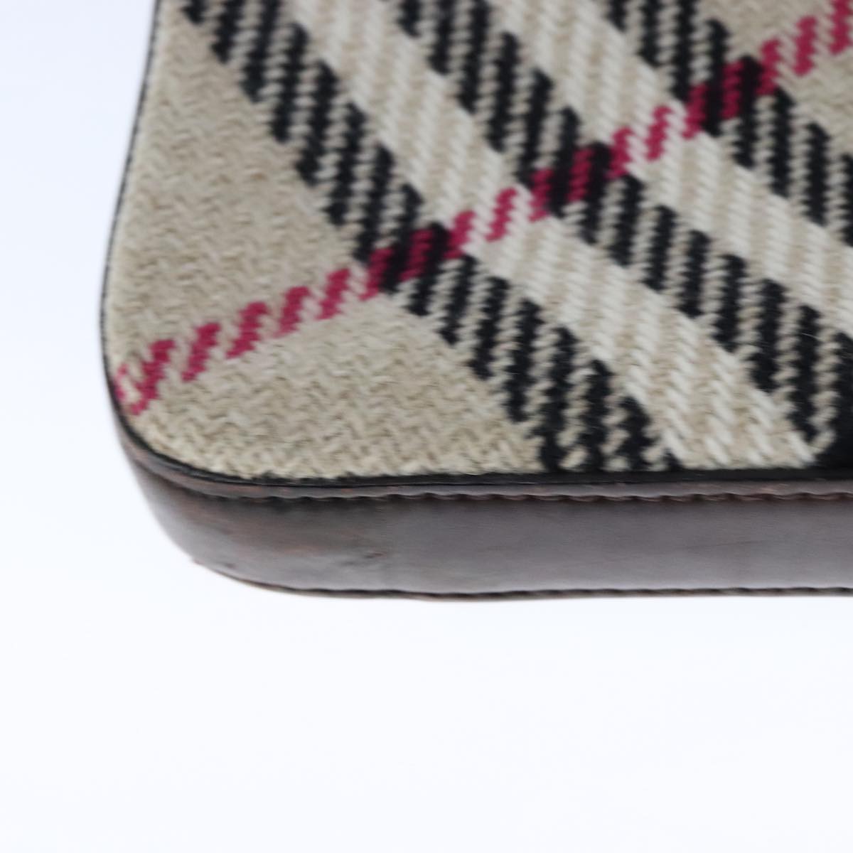 BURBERRY Nova Check Shoulder Bag Beige Auth 105382