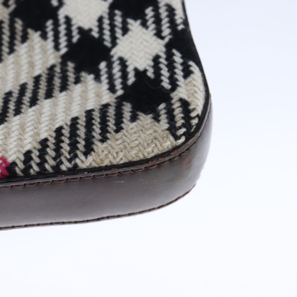 BURBERRY Nova Check Shoulder Bag Beige Auth 105382