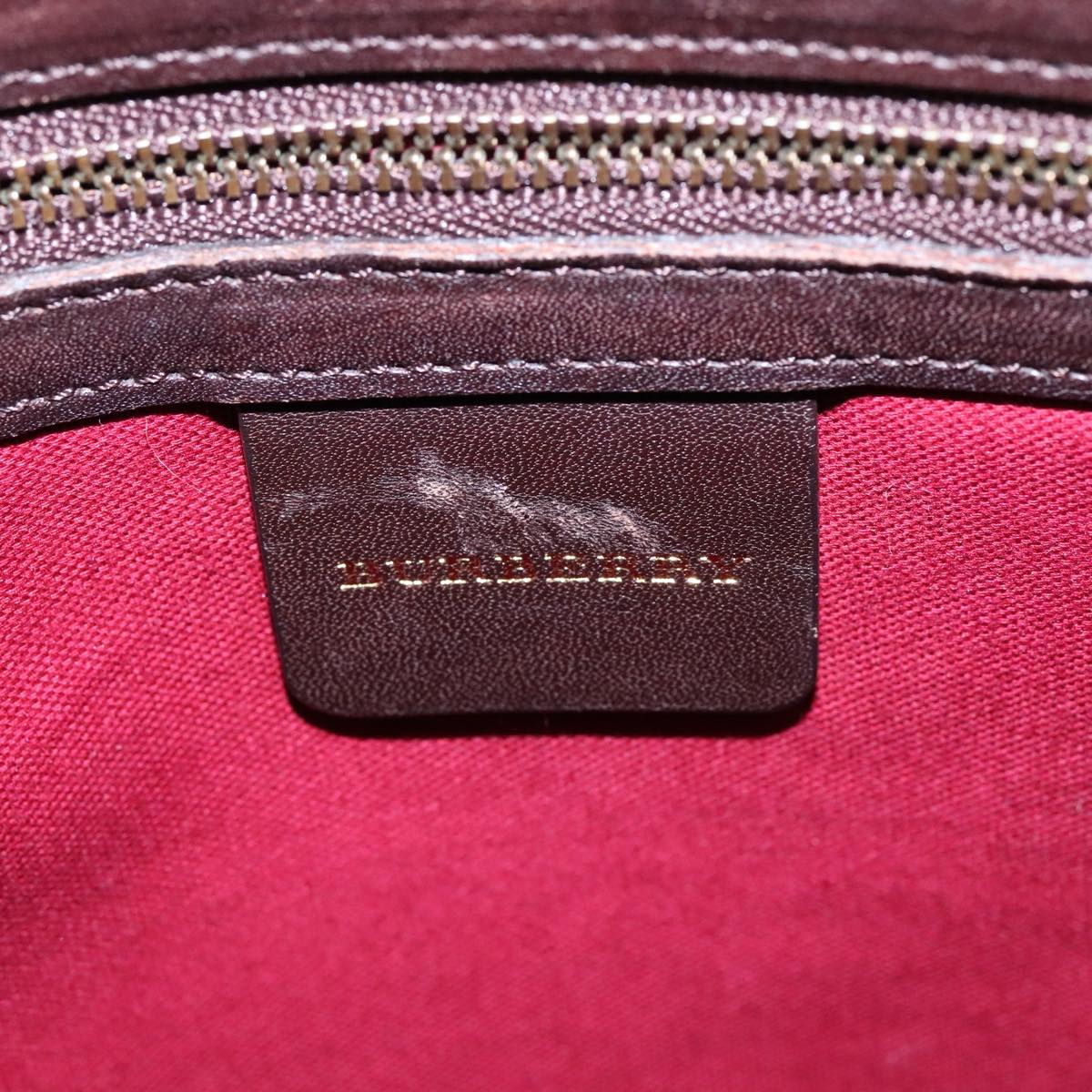 BURBERRY Nova Check Shoulder Bag Beige Auth 105382