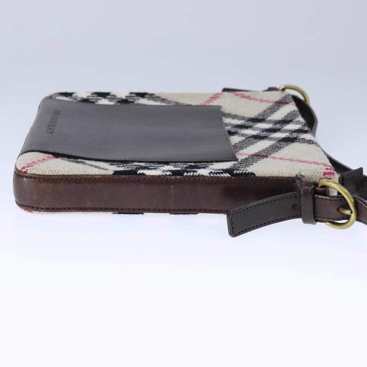 BURBERRY Nova Check Shoulder Bag Beige Auth 105382