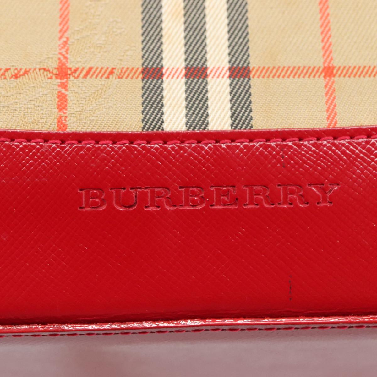 BURBERRY Nova Check Shoulder Bag Beige Auth 105383