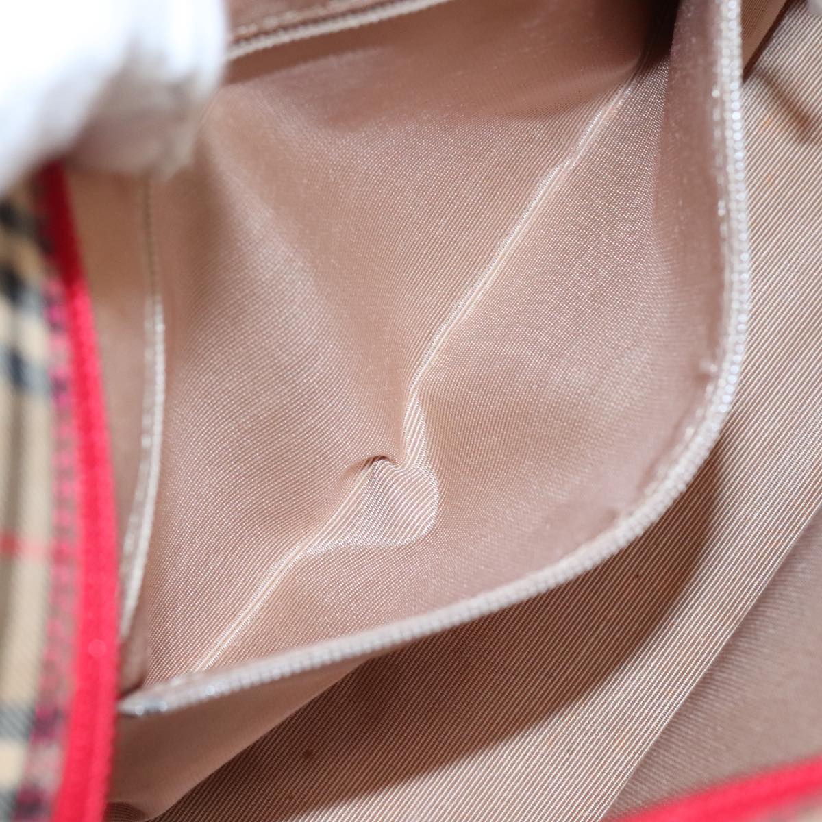 BURBERRY Nova Check Shoulder Bag Beige Auth 105383