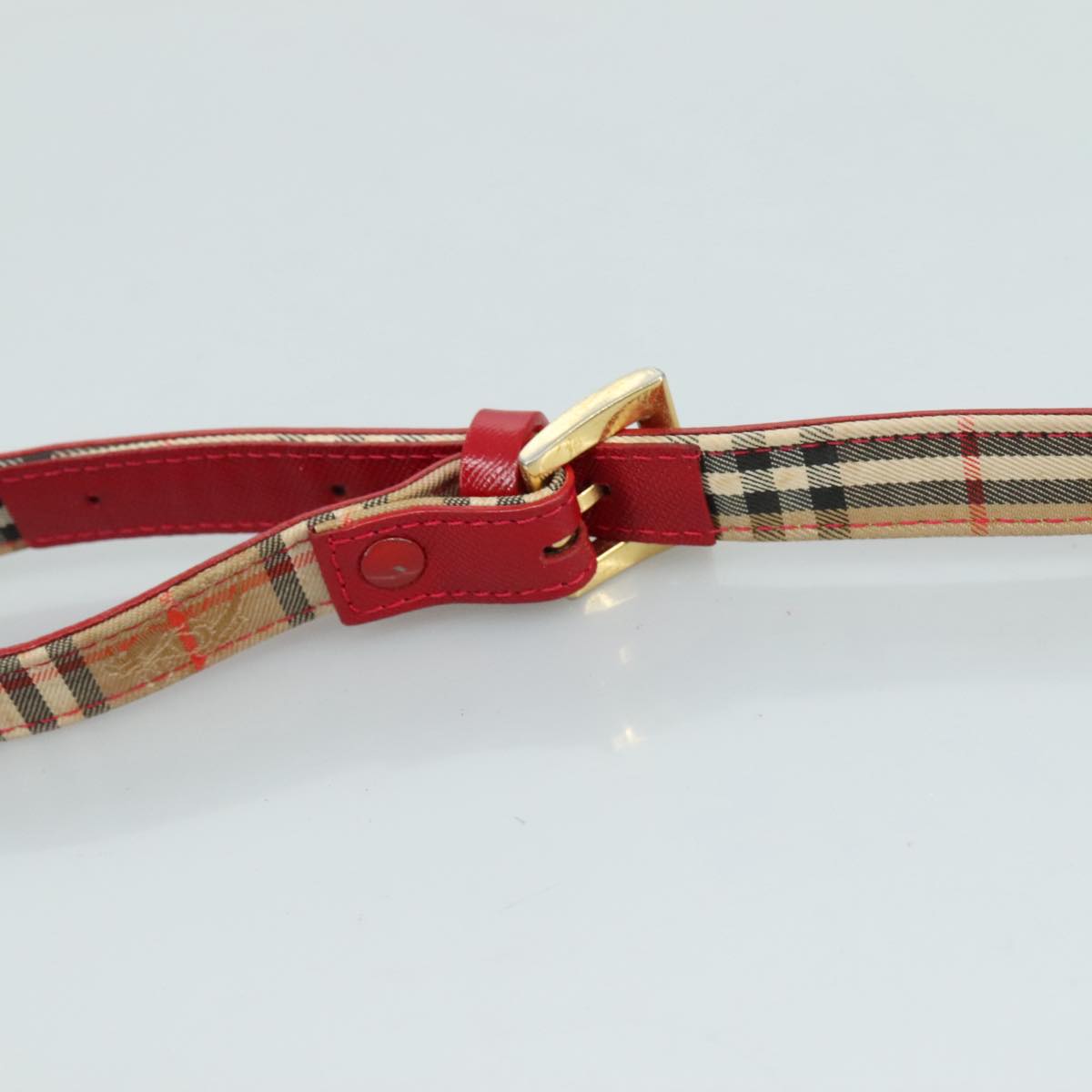 BURBERRY Nova Check Shoulder Bag Beige Auth 105383