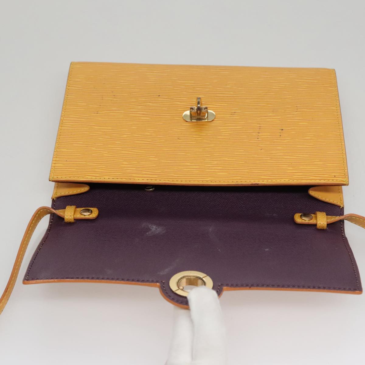 LOUIS VUITTON Epi Arsch Shoulder Bag Yellow M52579 LV Auth 105392