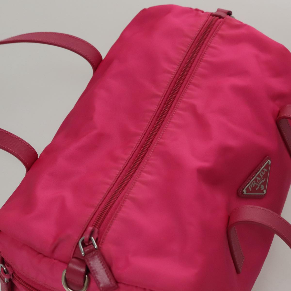 PRADA Hand Bag Nylon 2way Pink Auth 105452V