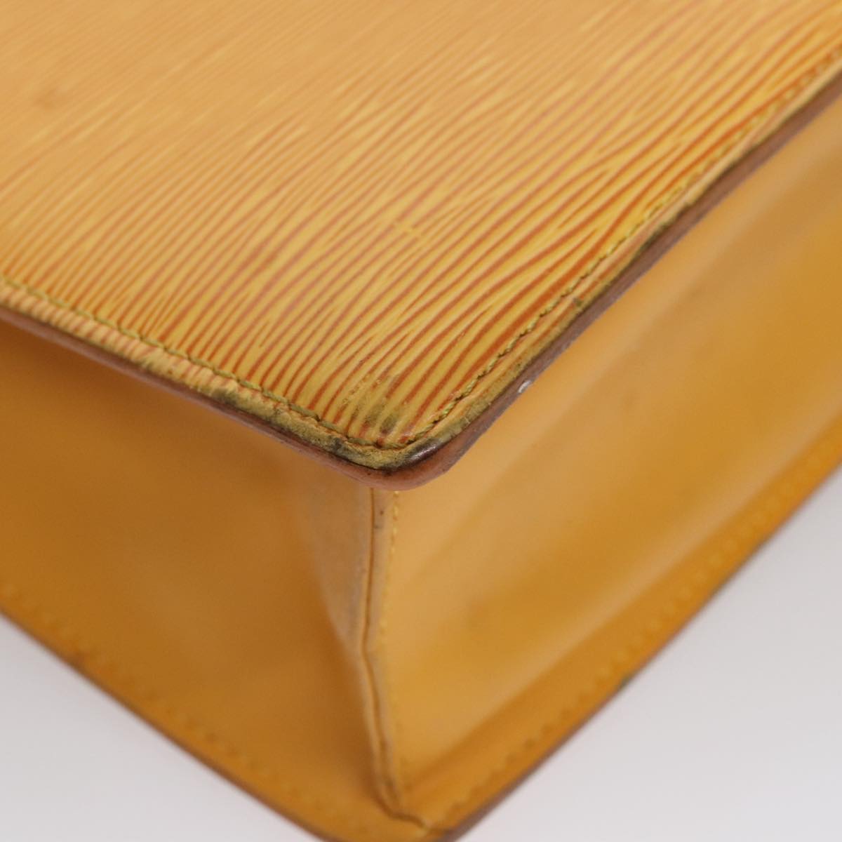 LOUIS VUITTON Epi Sac Plat Hand Bag Yellow M52079 LV Auth 105461
