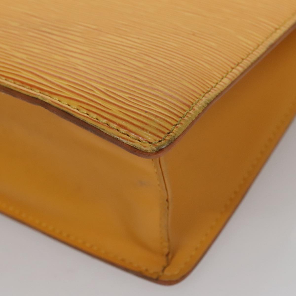 LOUIS VUITTON Epi Sac Plat Hand Bag Yellow M52079 LV Auth 105461