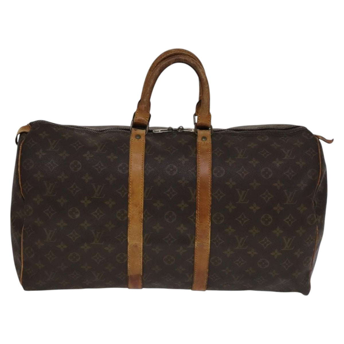 LOUIS VUITTON Monogram Keepall 50 Boston Bag M41426 LV Auth 105468