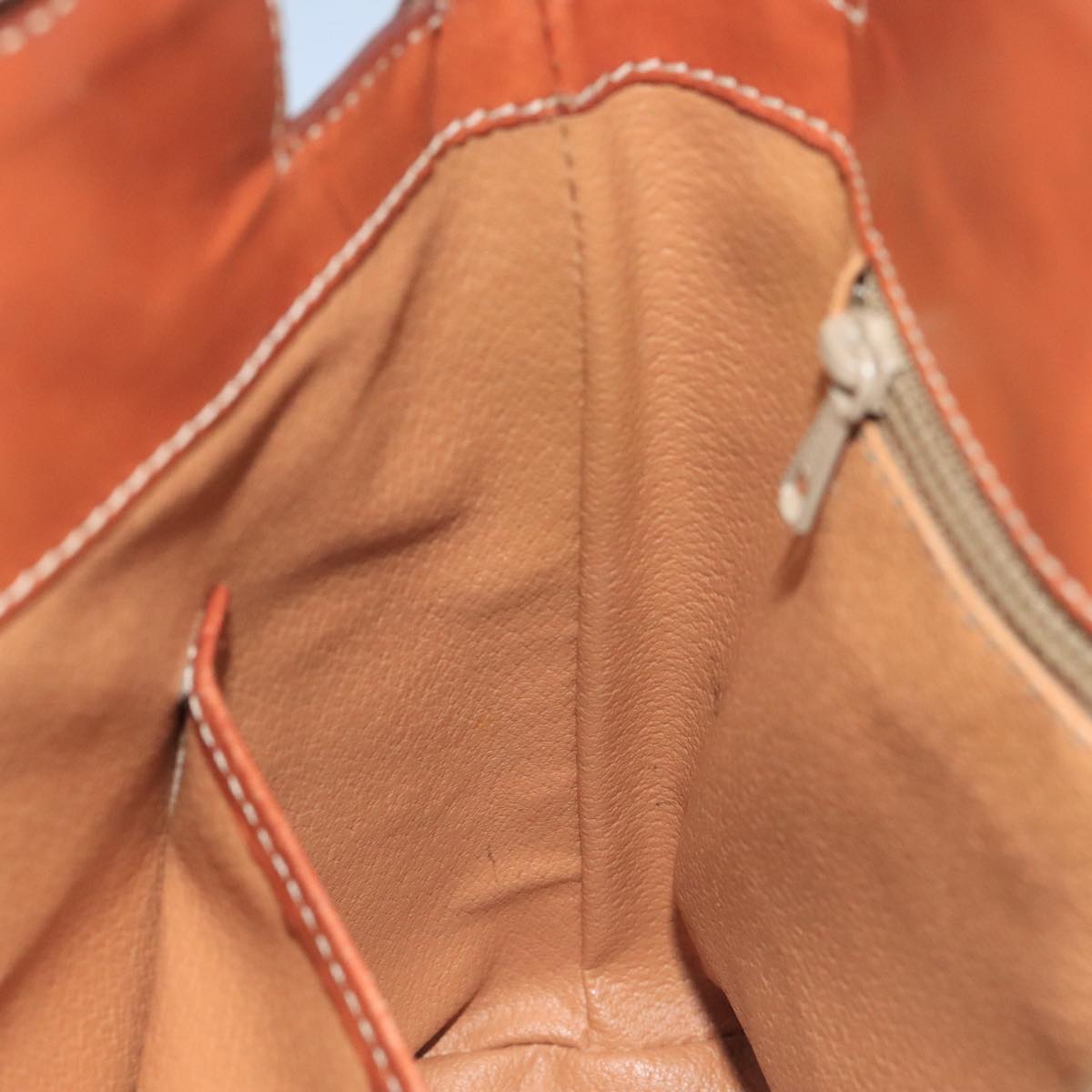 CELINE Macadam Canvas Hand Bag PVC Leather Brown Gold Auth 105491