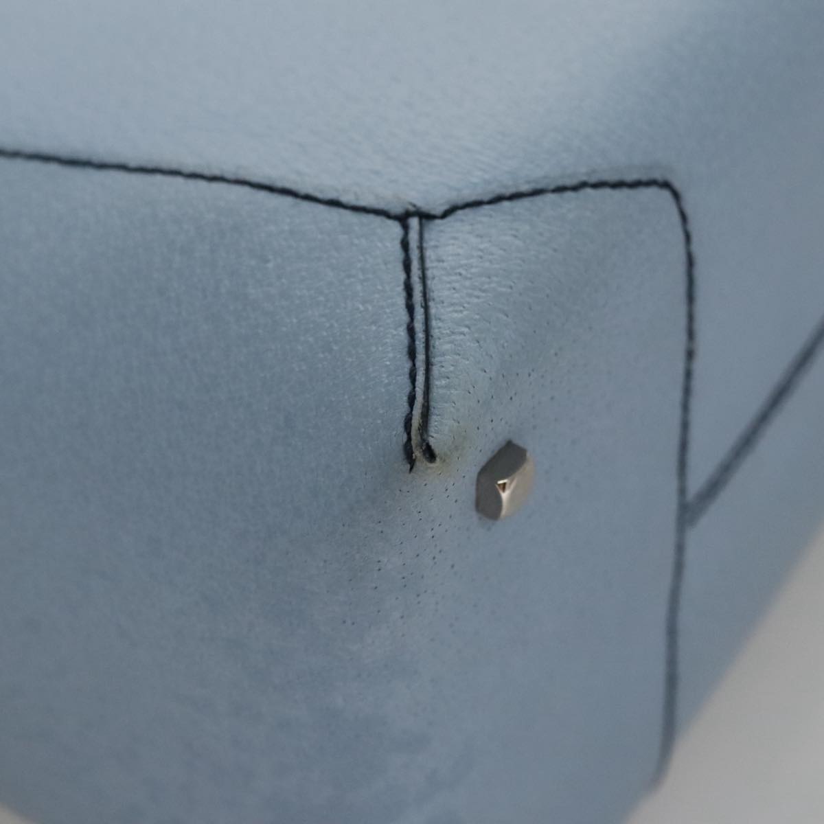 Salvatore Ferragamo Hand Bag Leather Light Blue Auth 105502