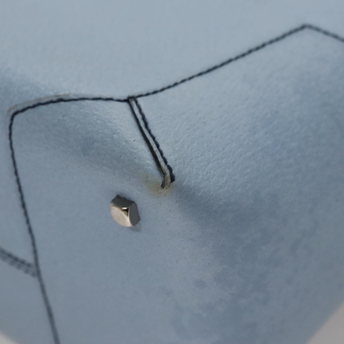 Salvatore Ferragamo Hand Bag Leather Light Blue Auth 105502