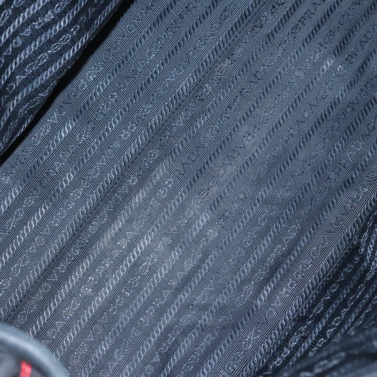 PRADA Hand Bag Nylon Black Red white Auth 105507V