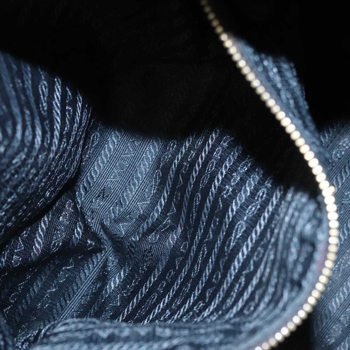 PRADA Hand Bag Nylon Black Red white Auth 105507V